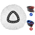 thumbnail image 4 of Lot de 6 Têtes de Rechange pour Vadrouille Rotative, Recharges de Vadrouille Rotative en Microfibre, Nettoyage Facile, Tête de Vadrouille de Rechange, 4 of 9