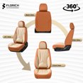 thumbnail image 7 of FLORICH Leather Car Seat Covers, Waterproof Front Seat Covers for Cars, Automotive Seat Protector Fit for Most Car SUV Truck, Brown & Beige, 7 of 7