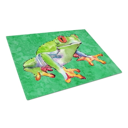 

Carolines Treasures 8688LCB Frog Glass Cutting Board Large 12H x 16W multicolor