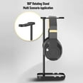 thumbnail image 3 of Headphone Stand, Non Slip Bottom Gaming Headset Holder Hanger Mount for All Sizes, Bedroom, Office, Recording Studio, 3 of 7