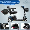 thumbnail image 2 of Pride Mobility  Go Go Sport 3 Wheel Mobility Scooter, Includes Accessories, , Blue, 18 AH Battery, 2 of 11