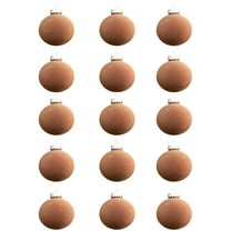 Tarmeek 15Pcs Velvet Christmas Flocking Balls Ornaments for Xmas Christmas Tree, Plastic 3.15 Inch Shatterproof Christmas Tree Decorations Hanging Ball for Holiday Wedding Party Decoration