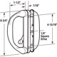 thumbnail image 2 of Tirador para puerta de patio Prime-Line C 1275, blanco fundido a presión con cierre, 2 of 4