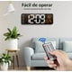 thumbnail image 3 of Reloj de pared digital 6626 color negro con naranja，16.2 '' reloj led con control remoto, fecha, temperatura y alarma, 3 of 4