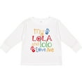 thumbnail image 3 of Inktastic My Lola and Lolo Love Me Grandchild Boys or Girls Long Sleeve Toddler T-Shirt, 3 of 5