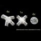 thumbnail image 3 of Conectores de codo rectos de plástico suficientes para toldo de carpa Pieza de repuesto Tubo de unión de 5 vías cruzado, 3 of 5