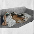 thumbnail image 6 of Funny Soft Flannel Fleece Throw Blanket, Cat and Dog Cuddling Lying on Floor Friendship Theme Animals Togetherness, Cozy Plush for Indoor and Outdoor Use, 50" x 60", Brown Black White, by Ambesonne, 6 of 6