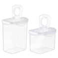 thumbnail image 1 of 2pcs Plastic Storage Jars with Airtight Lid Clear Plastic Jars Grains Dried Fruits Jars, 1 of 8