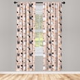 thumbnail image 3 of Ambesonne Birthday Party Curtains, Animals and Monster, Pair of 28"x95", Multicolor, 3 of 5