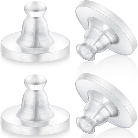 Earring Backs Rubber,200pcs Soft Clear Earring Backs for Studs,Hypoallergenic Silicone Earrings Backs Replacement Safety Back Stoppers
