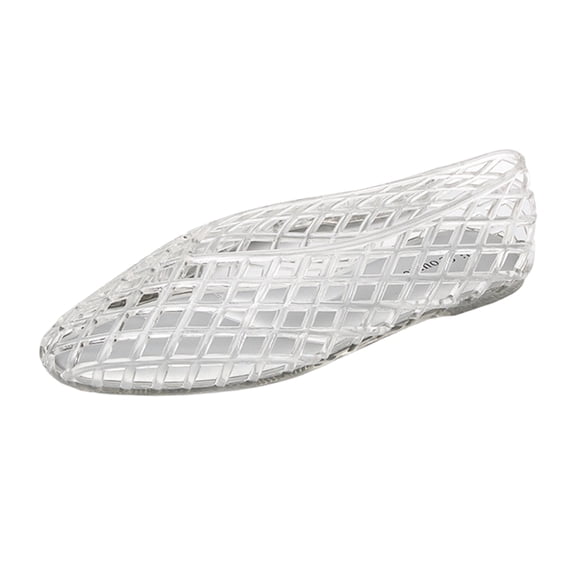 YLYL Women Jelly Ballet Flat Shoes Pointed Toe Slip on Hollow out Comfortable Casual Summer Beach Shoes