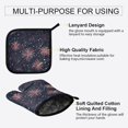 thumbnail image 3 of Yayeee Oven Mitts and Pot Holder Set of 4 Heat Resistant Kitchen Gloves Baking Hot Pad, Red and White Fireworks Pattern, 3 of 5