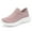Pink, variant on Womens Slip on Walking Shoes Comfort Sock Sneakers Mesh Casual Tennis Running Shoes Black 7