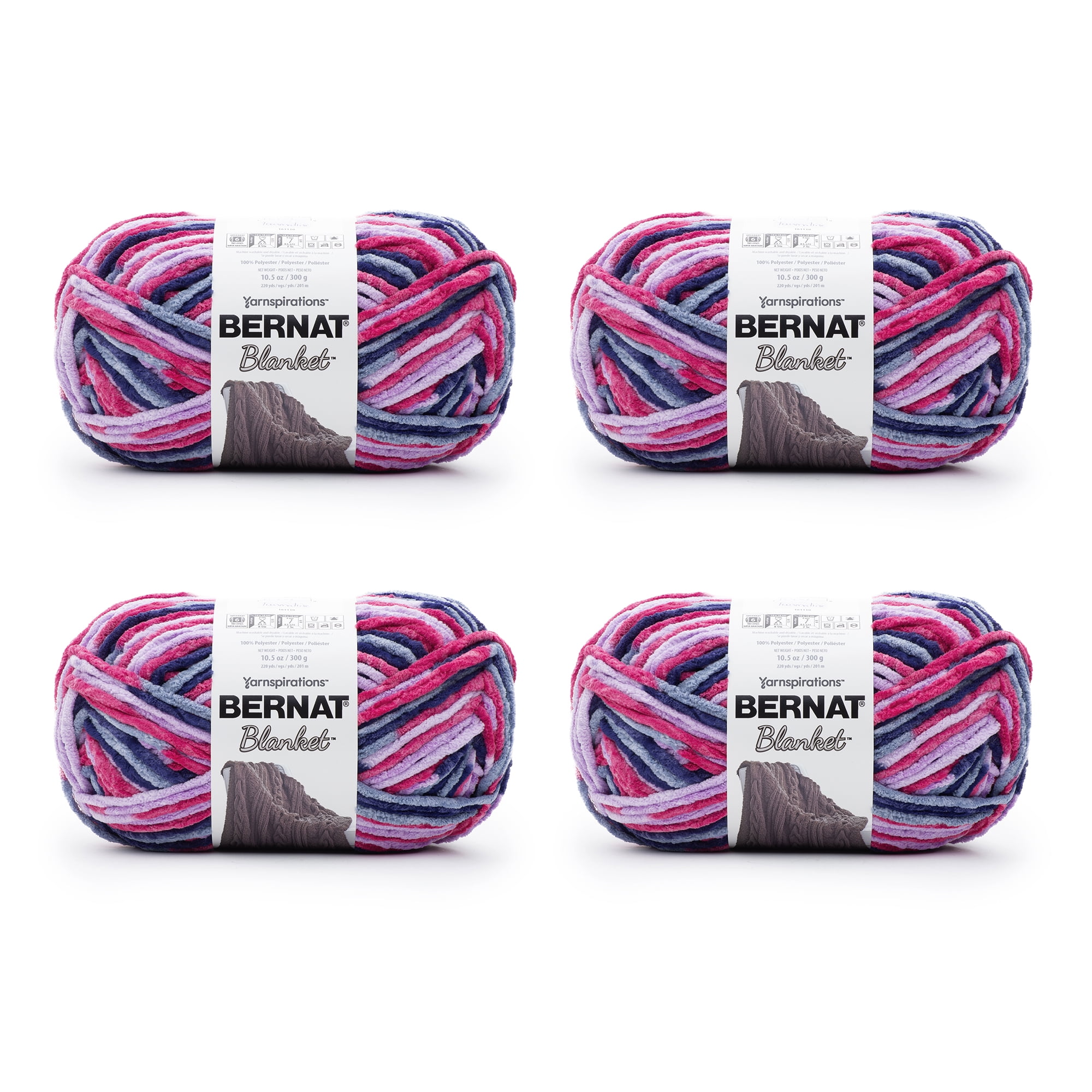 (2 pack) Bernat® Blanket™ #6 Super Bulky Polyester Yarn, Tourmaline 10.5oz/300g, 220 Yards (4 Pack)