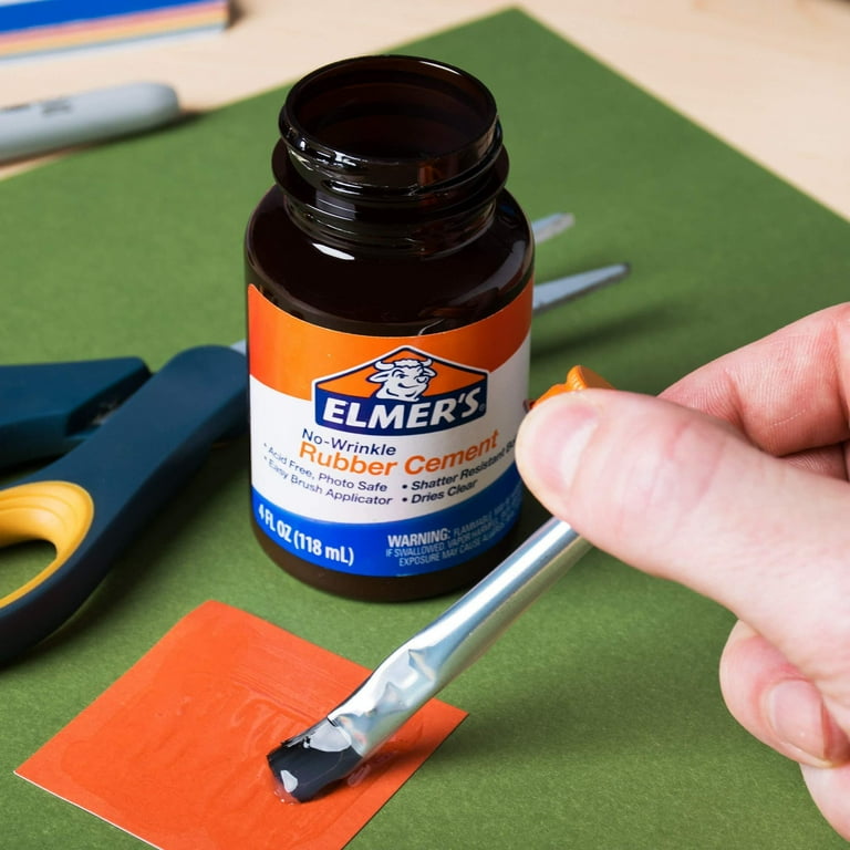 のり ELMER Elmers No-Wrinkle Rubber Cement With Brush (904) - Pack of 6