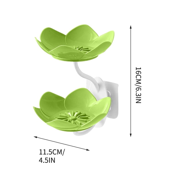 Bathroom Shelves For Soap Wall-mounted Draining Double Shelf Organizer With Mounting Hardware