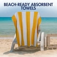 thumbnail image 6 of HOMES PERCEPTION 4 Pack-Cabana Stripe Beach Towels 30"x60" Super Absorbent Pool Bath Towel, 6 of 8