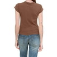 thumbnail image 3 of Women's Y2K Slim Fit T-shirt Short Sleeve Round Neck Short Going Out Crop Tops Basic Tee, 3 of 4