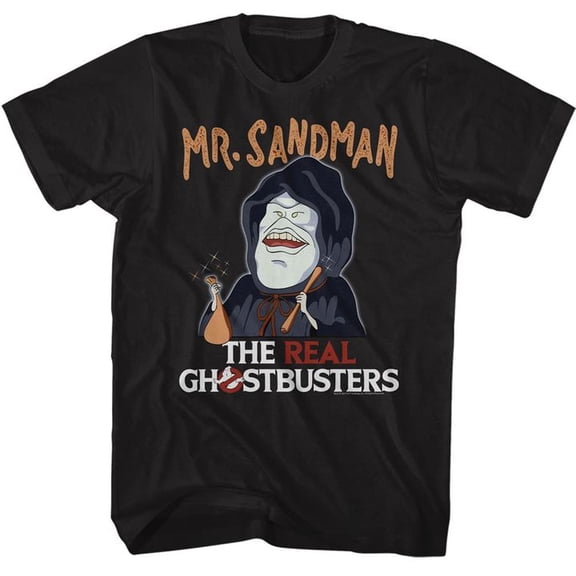The Real Ghostbusters Mr Sandman Black Adult T-Shirt