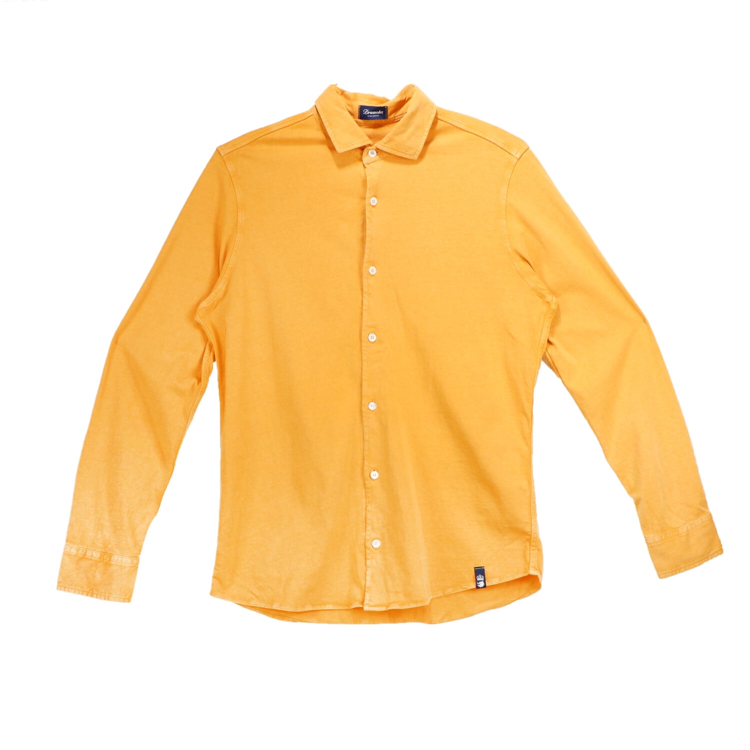 Drumohr Men's Yellow ButtonUp Cotton Shirt Graphic TShirt XXL