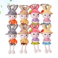 thumbnail image 3 of 8PCS Easter Rabbit Keychain Pendant Cream White Rabbit Keychain Cartoon White Rabbit Key Ring Lovely Rabbit Pendant Key Ring Car Keychain Bag Pendant for Lady Use Mixed Color, 3 of 7