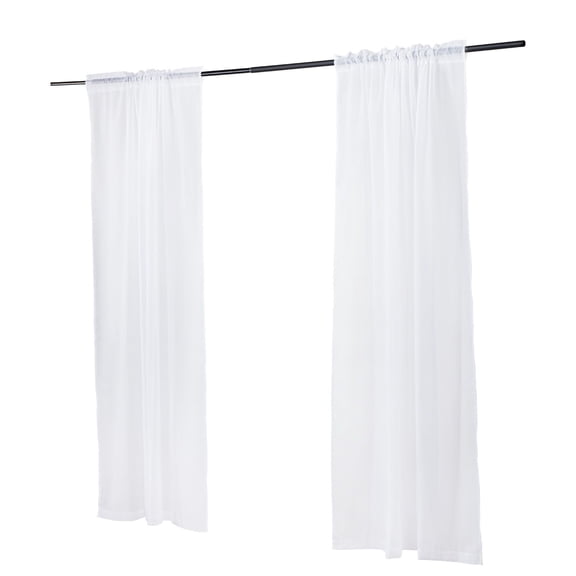 Sheer Panel Curtains 42 W x 84 L, Rod Pocket Design, 2 Pack, Soft Polyester