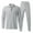 Gray, variant on Winter Savings Clearance! Edvintorg Men's Two Piece Set Fashion Solid Casual Turndown Sports Suit Zip Long Sleeve Tops Drawstring Pants Sets Homewear Sportswear Tracksuits Set For Men