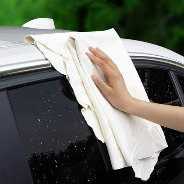 Serviette de voiture en peau de chamois Serviette de lavage de voiture  super absorbante en peau de chamois naturelle 60 cm x 80 cm 