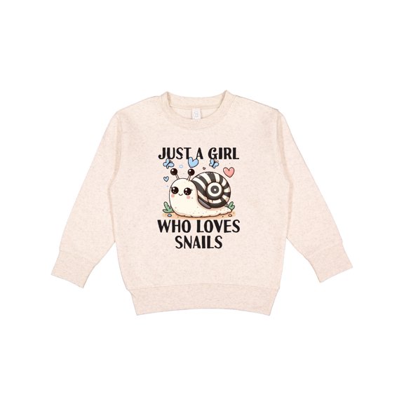 Inktastic Just a Girl Who Loves Snails Toddler Sweatshirt