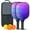 Black-3, variant on Pickleball Paddles Set Of 2, Fiberglass Surface, Fluid Smoke Aurora Art Style, 4 Balls & Bag