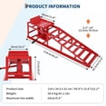 thumbnail image 2 of GARVEE 2-Pack 5T Auto Car Truck Service Ramps Lifts,Low Profile Hydraulic Car Ramps for Oil Changes,Adjustable Lift Height,Red, 2 of 8