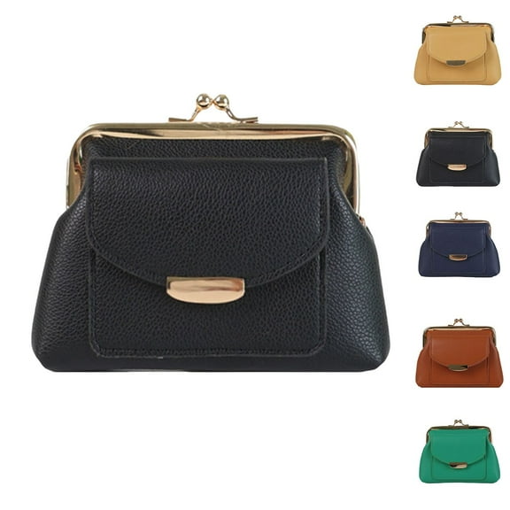 Hfnxid Cute Floral Buckle Coin Purses Vintage Pouch Kiss-lock Change Purse Wallets