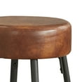 thumbnail image 5 of Duhome Elegant Lifestyle Counter Stools Set of 2, 24" Faux Leather Bar Stools Round Kitchen Stools Dining Stools, Brown, 5 of 7