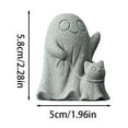 thumbnail image 3 of Halloween Ghost Dog Statue - Cute White Ghost Walking Dog Figurine, Spooky Resin Decor for Tabletop, Shelf & Mantel - Unique Halloween Decorations for Home & Office, 3 of 5