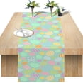 thumbnail image 4 of Easter Table Runner，Easter Table Flag Linen Digital Heat Transfer Table Runner Home Decor Tablecloth Oil And Stain Resistants Non Slip，1×Table Runner Clearance, 4 of 5