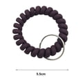 thumbnail image 5 of Leaveforme 5Pcs 2.5cm Diameter Spiral Wrist Coil with Steel Key Ring, Flexible Wrist Band Key Chain Bracelet, Stretches to 12", 5 of 8
