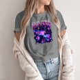 thumbnail image 3 of Pop cazadora para niña Hunters Boys Girls Fashion Round-Neck Group Panels T Shirt （Gray）, 3 of 3