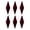 RED*341, variant on Ohmyroo Burgundy Flocked Spindle Christmas Ornaments Set of 6, Velvet Finial Shape Shatterproof Baubles with Hanging Caps, Wine Red Matte Xmas Decor for Wreath Garland Elegant Winter Display