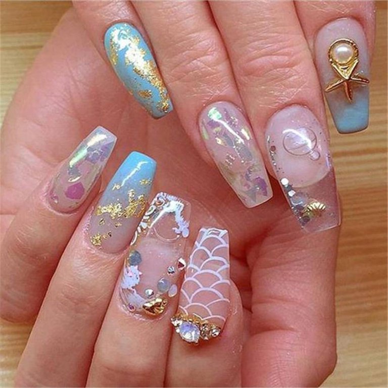 TYRING THE 3D CLEAR WATER ACRYLIC NAILS 💧
