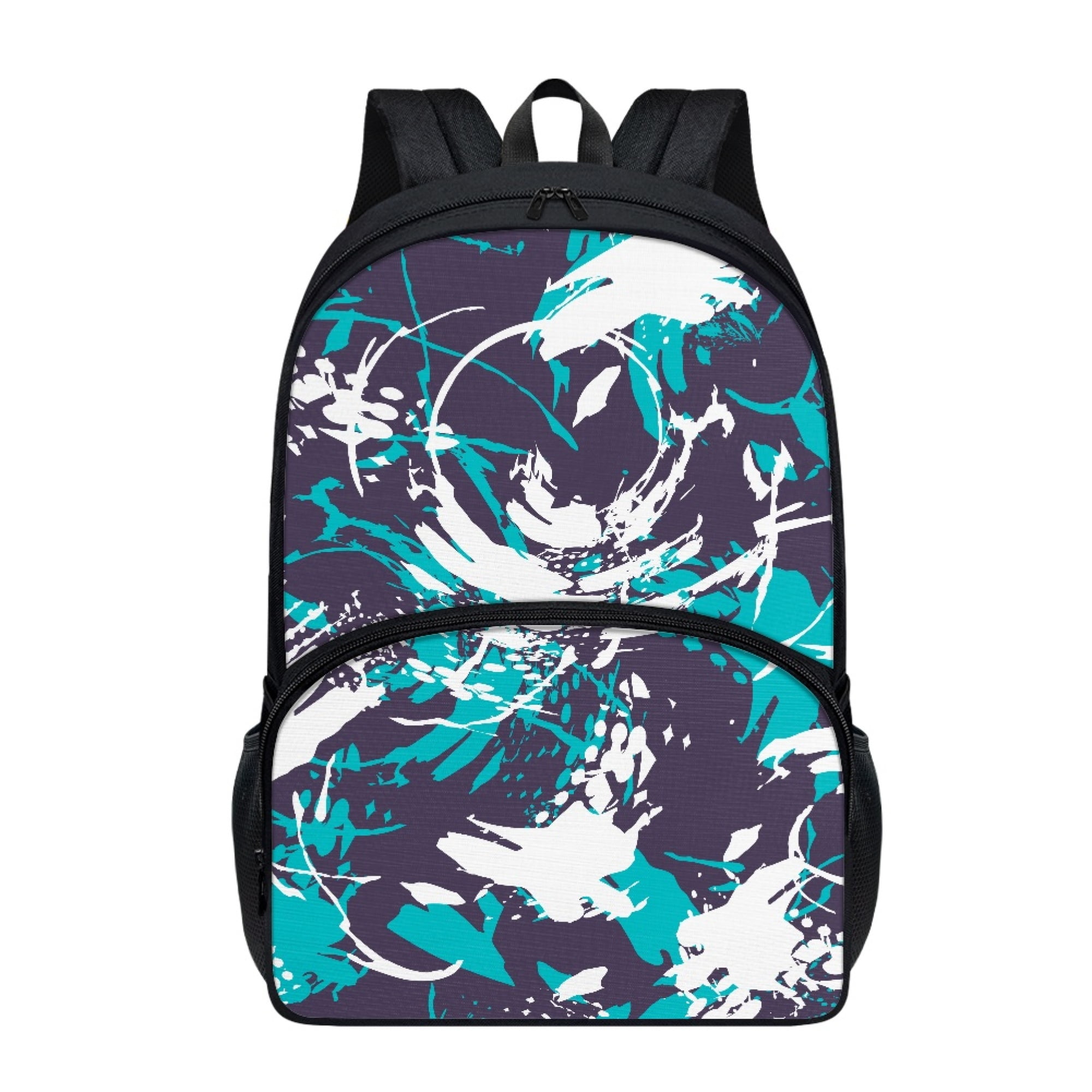 ZOCANIA Spray Paint Backpack for Graffiti Teens Back To School Gifts 17  Inch Laptop Backpack & Insulated Lunch Box & Pencil Case & Name Tag