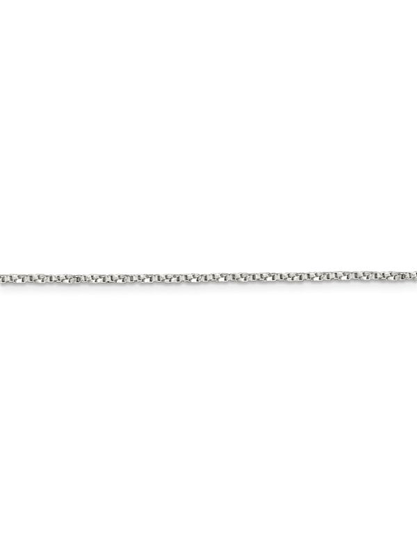 925 Sterling Silver 1.35mm Twisted Box Chain Necklace 20 Length