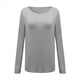thumbnail image 2 of Blusa de Larga con Cuello y Hombros Descubiertos para Mujer Gris M, 2 of 5