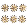 thumbnail image 1 of KAIYANG Juego de 6 anillos para servilletas con diseño de flores, perlas y diamantes de imitación, para bodas, fiestas, color dorado, 1 of 5