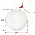 thumbnail image 2 of 10 Pcs White Paper Lanterns Great Home, Party & Wedding Decorations 8 inch, 2 of 7