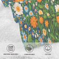 thumbnail image 5 of Yayeee 2 Pack Hand Towels for Bathroom 100% Cotton 16" x 28" Soft Absorbent Kitchen Towel, Orange Floral Garden, 5 of 7