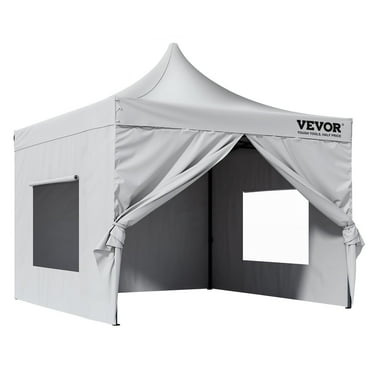 VEVOR 10x10 FT Pop Up Canopy with Removable Sidewalls, Portable Gazebo Tent
