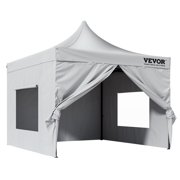 VEVOR 10x10 FT Pop Up Canopy with Removable Sidewalls, Portable Gazebo Tent