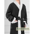 thumbnail image 3 of Mens Plush Fleece Robe | Soft, Warm, Spa Bathrobe for Men, Shawl Collar, 3 of 6