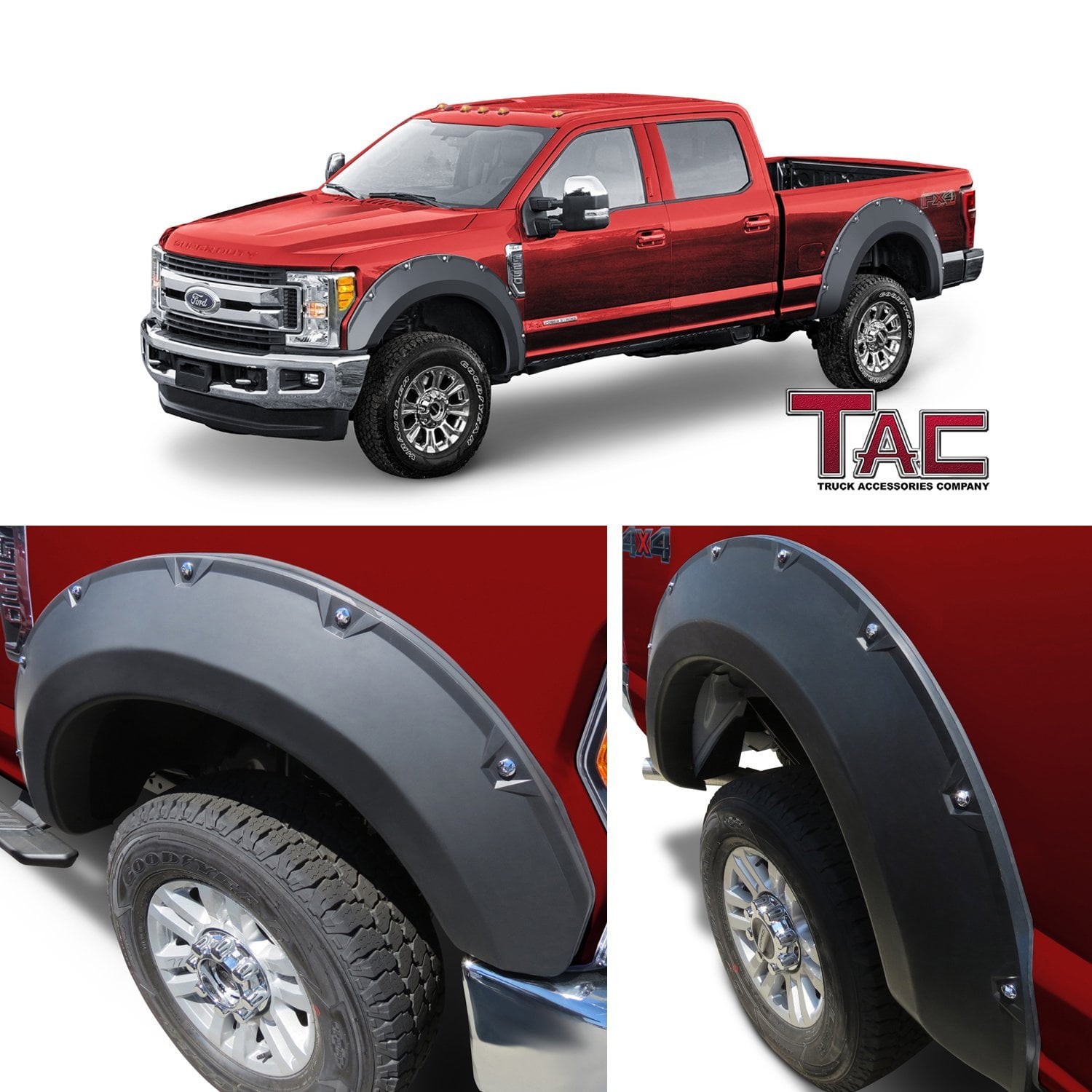 TAC Fender Flares Cover for 20172019 Ford F250/350 Super Duty 4pcs