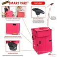 thumbnail image 5 of dbest products Bigger Smart Cart Collapsible Rolling Utility Dolly Basket, Red, 5 of 6